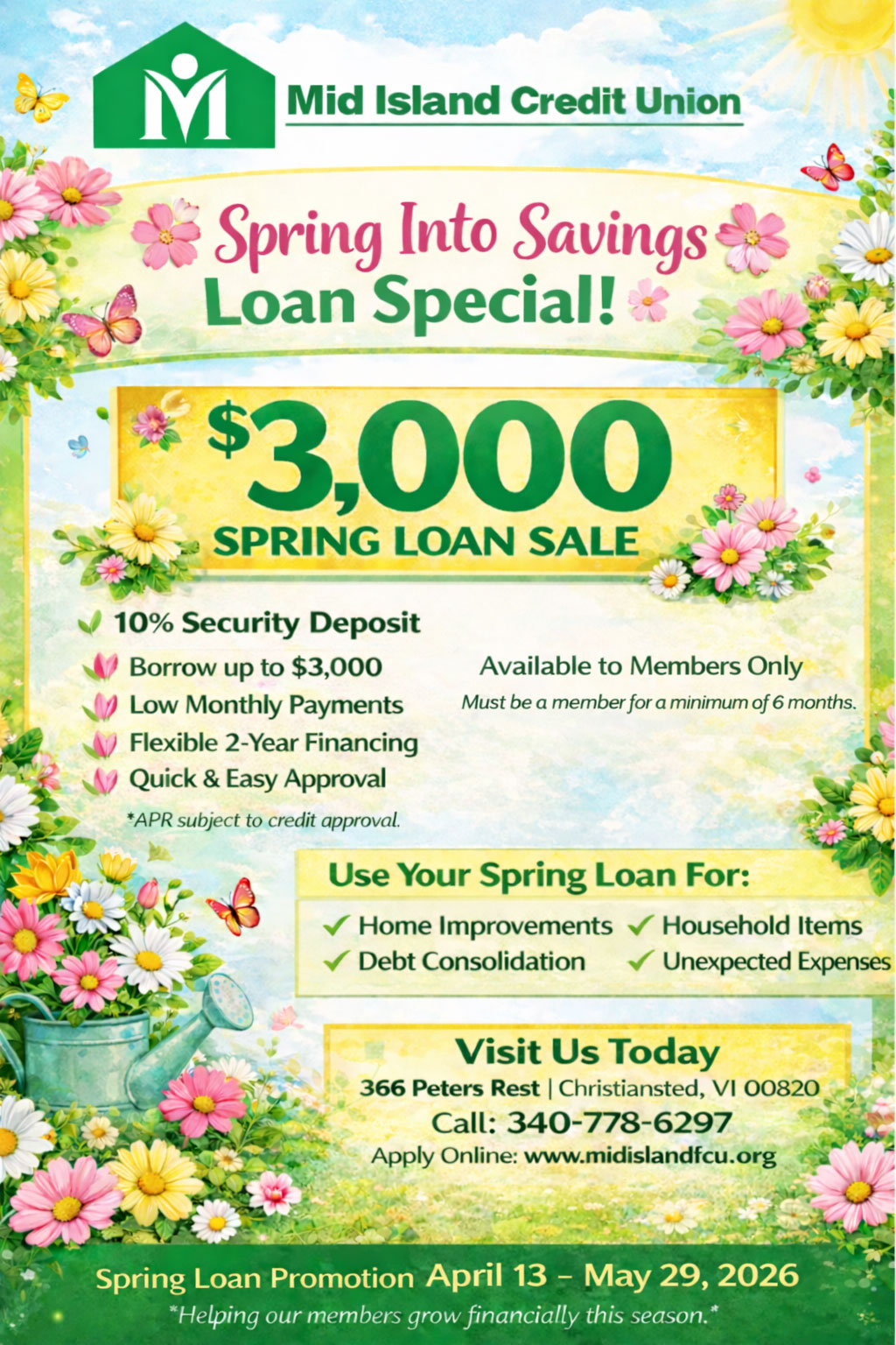 Spring into savings loan special
